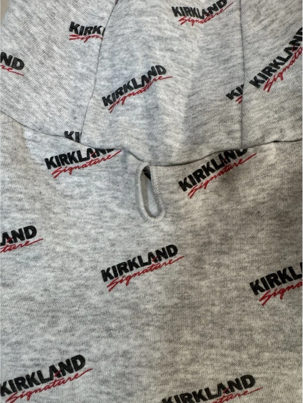 Kirkland Signature Dog Hoodie Gray Logo Print Costco Brand Pet Hoodie Size L